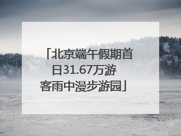 北京端午假期首日31.67万游客雨中漫步游园