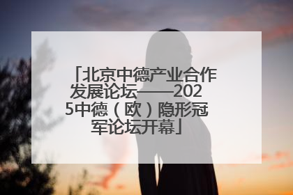 北京中德产业合作发展论坛——2025中德（欧）隐形冠军论坛开幕