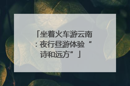 坐着火车游云南：夜行昼游体验“诗和远方”