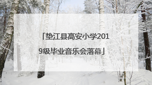 垫江县高安小学2019级毕业音乐会落幕