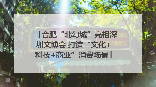 合肥“北幻城”亮相深圳文博会 打造“文化+科技+商业”消费场景