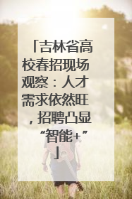 吉林省高校春招现场观察：人才需求依然旺，招聘凸显“智能+”