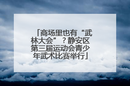 商场里也有“武林大会”？静安区第三届运动会青少年武术比赛举行
