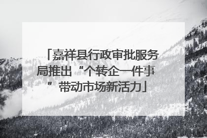 嘉祥县行政审批服务局推出“个转企一件事”带动市场新活力