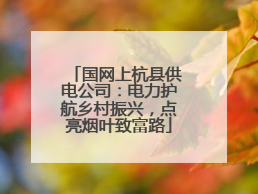 国网上杭县供电公司：电力护航乡村振兴，点亮烟叶致富路