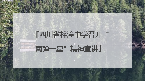 四川省梓潼中学召开“两弹一星”精神宣讲