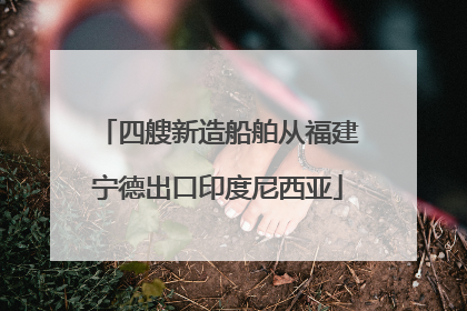 四艘新造船舶从福建宁德出口印度尼西亚