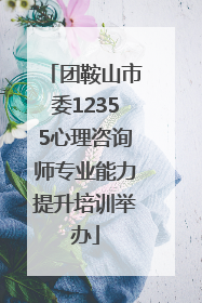 团鞍山市委12355心理咨询师专业能力提升培训举办