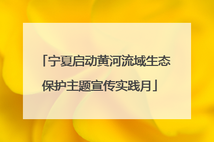 宁夏启动黄河流域生态保护主题宣传实践月