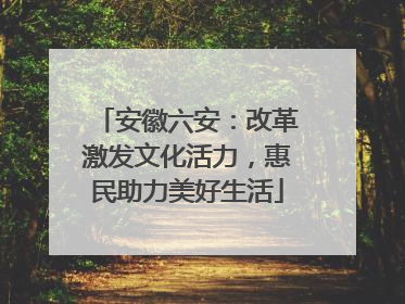安徽六安：改革激发文化活力，惠民助力美好生活