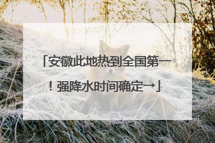 安徽此地热到全国第一！强降水时间确定→