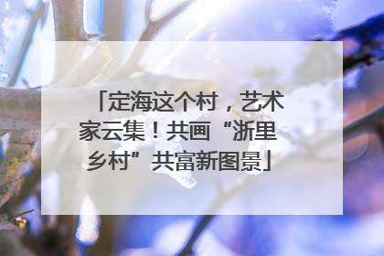 定海这个村，艺术家云集！共画“浙里乡村”共富新图景