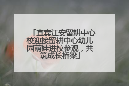宜宾江安留耕中心校迎接留耕中心幼儿园萌娃进校参观，共筑成长桥梁