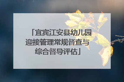 宜宾江安县幼儿园迎接管理常规督查与综合督导评估