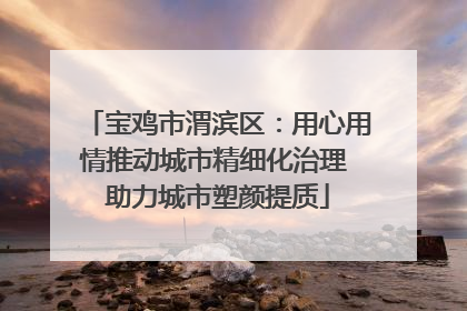 宝鸡市渭滨区：用心用情推动城市精细化治理 助力城市塑颜提质