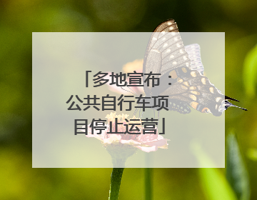 多地宣布：公共自行车项目停止运营