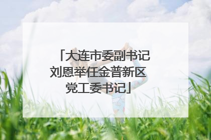大连市委副书记刘恩举任金普新区党工委书记