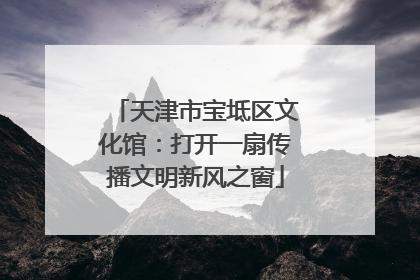 天津市宝坻区文化馆：打开一扇传播文明新风之窗