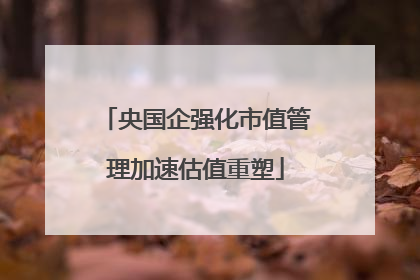央国企强化市值管理加速估值重塑