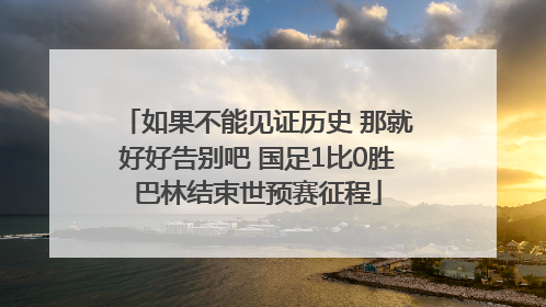如果不能见证历史 那就好好告别吧 国足1比0胜巴林结束世预赛征程