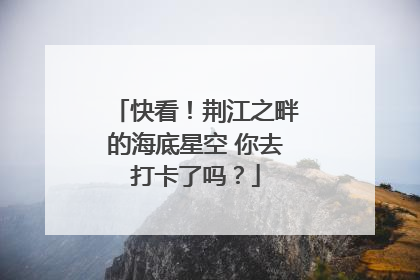 快看！荆江之畔的海底星空 你去打卡了吗？