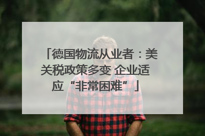 德国物流从业者：美关税政策多变 企业适应“非常困难”
