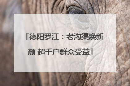 德阳罗江：老沟渠焕新颜 超千户群众受益