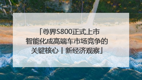 尊界S800正式上市 智能化成高端车市场竞争的关键核心丨新经济观察