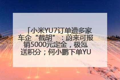 小米YU7订单遭多家车企“截胡”：蔚来可报销5000元定金，极氪送积分；何小鹏下单YU7，喊话雷军早点交付