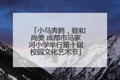 小马奔腾，致和尚美 成都市马家河小学举行第十届校园文化艺术节