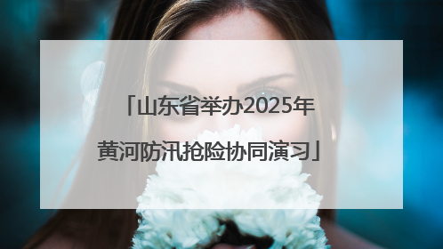 山东省举办2025年黄河防汛抢险协同演习