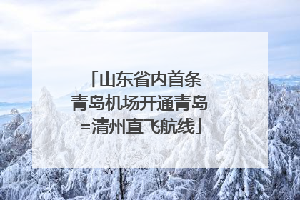 山东省内首条 青岛机场开通青岛=清州直飞航线