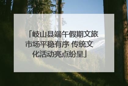 岐山县端午假期文旅市场平稳有序 传统文化活动亮点纷呈
