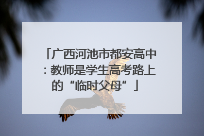 广西河池市都安高中：教师是学生高考路上的“临时父母”