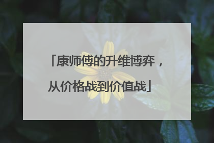 康师傅的升维博弈，从价格战到价值战