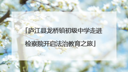 庐江县龙桥镇初级中学走进检察院开启法治教育之旅