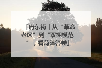府东街丨从“革命老区”到“双拥模范”，看菏泽答卷