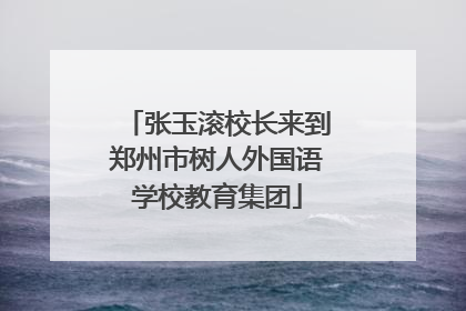 张玉滚校长来到郑州市树人外国语学校教育集团