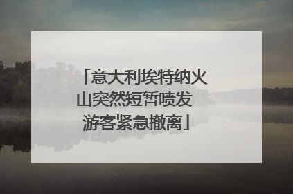 意大利埃特纳火山突然短暂喷发 游客紧急撤离