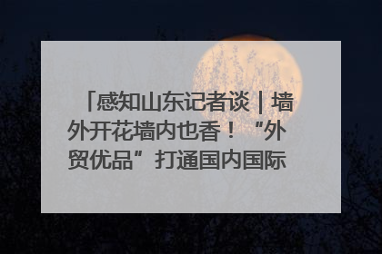 感知山东记者谈｜墙外开花墙内也香！“外贸优品”打通国内国际市场“旋转门”