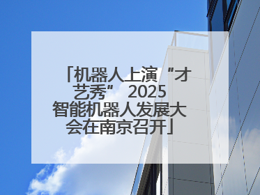机器人上演“才艺秀” 2025智能机器人发展大会在南京召开