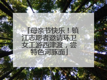 母亲节快乐！镇江志愿者邀请环卫女工游西津渡，尝特色河豚面