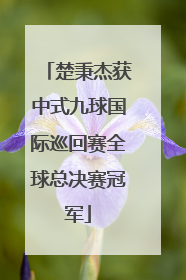楚秉杰获中式九球国际巡回赛全球总决赛冠军