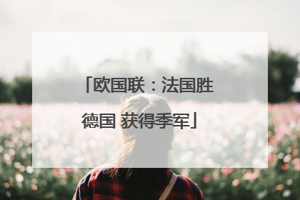 欧国联:法国胜德国 获得季军