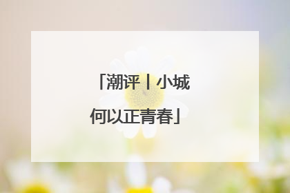 潮评丨小城何以正青春