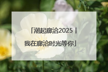 潮起廊洽2025丨我在廊洽时光等你