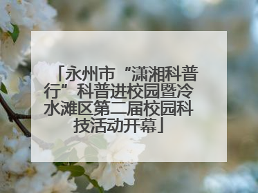 永州市“潇湘科普行”科普进校园暨冷水滩区第二届校园科技活动开幕