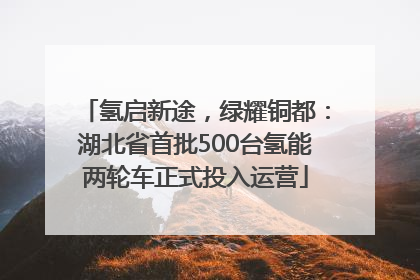 氢启新途，绿耀铜都：湖北省首批500台氢能两轮车正式投入运营