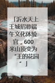 沂水天上王城招募端午文化体验官，600米山顶变为“王的花园”