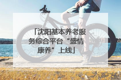 沈阳基本养老服务综合平台“盛情康养”上线